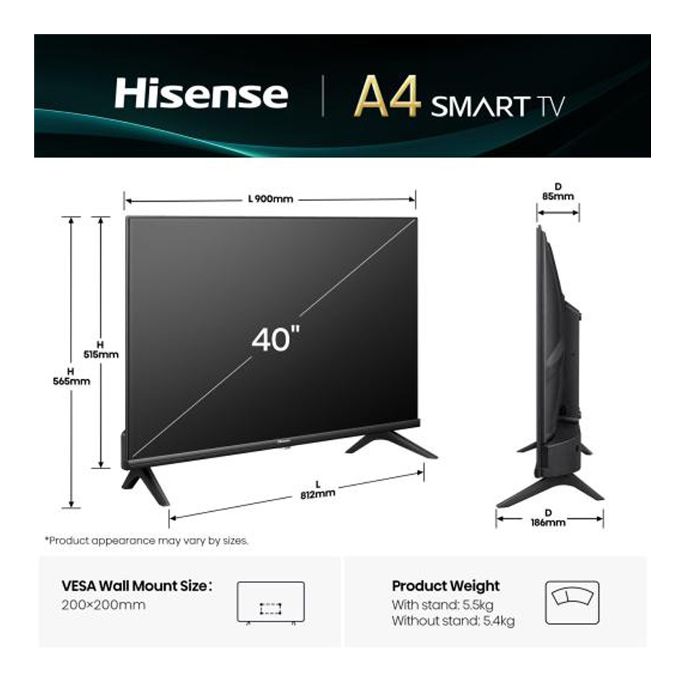 Телевизор Hisense 40A4Q / 40" / Direct LED / Full HD photo 6