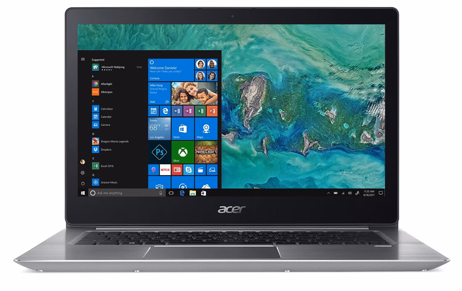 Ноутбук Acer Swift 3 SF314-55-37QN, Core i3, 8 ГБ ГБ, Linux, Серебристый 