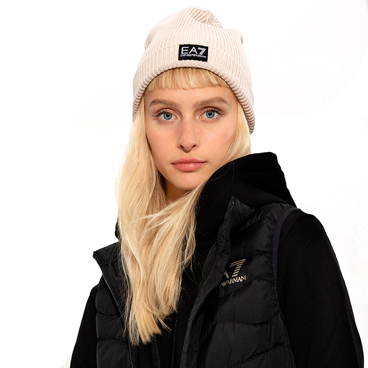 Шапка EA7 EMPORIO ARMANI BEANIE HAT S Бежевый photo 2
