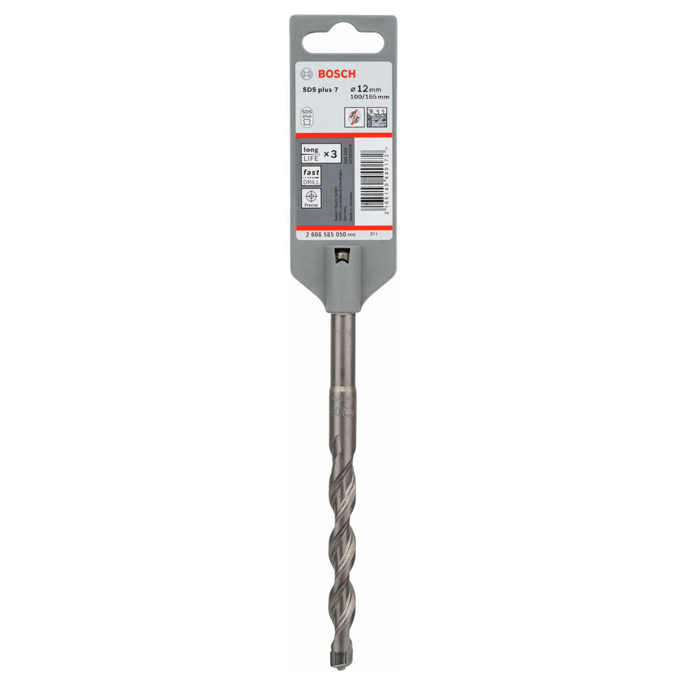 Бур SDS-plus Bosch X5L 12x100/165, 2608585050 photo 1 Бур SDS-plus Bosch X5L 12x100/165, 2608585050 photo 1
