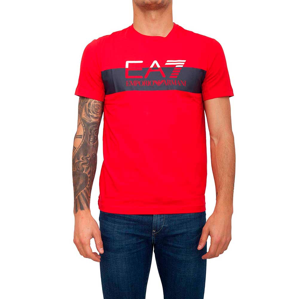 Tricou bărbătesc EA7 EMPORIO ARMANI T-SHIRT 3XL Roz-rosu photo 2