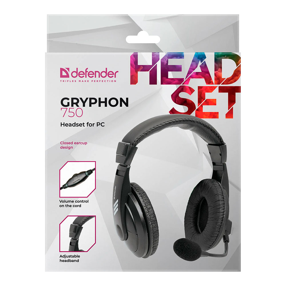 Casti Defender Gryphon 750 Negru photo 7