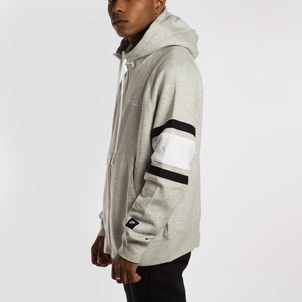 Мужская Толстовка Nike M NSW AIR HOODIE FZ FLC L Серый    photo 3