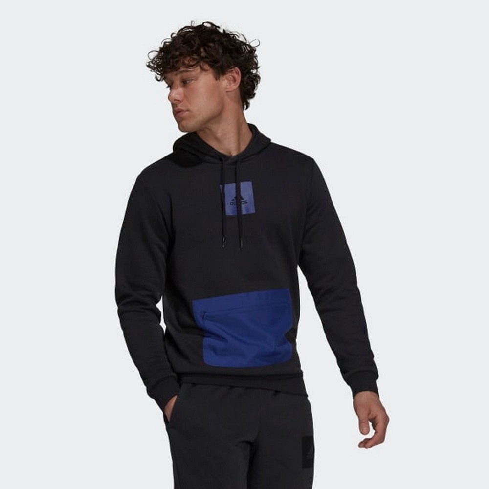 Мужская Толстовка Adidas Q4 FLEECE HD S Черный photo 2