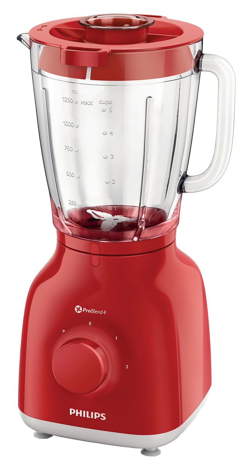Blender Philips HR2100/50, 2 trepte viteza, Rosu cu inox photo 1 Blender Philips HR2100/50, 2 trepte viteza, Rosu cu inox photo 1