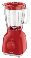 Blender Philips HR2105/50, 2 trepte viteza, Rosu cu inox thumbnav 1