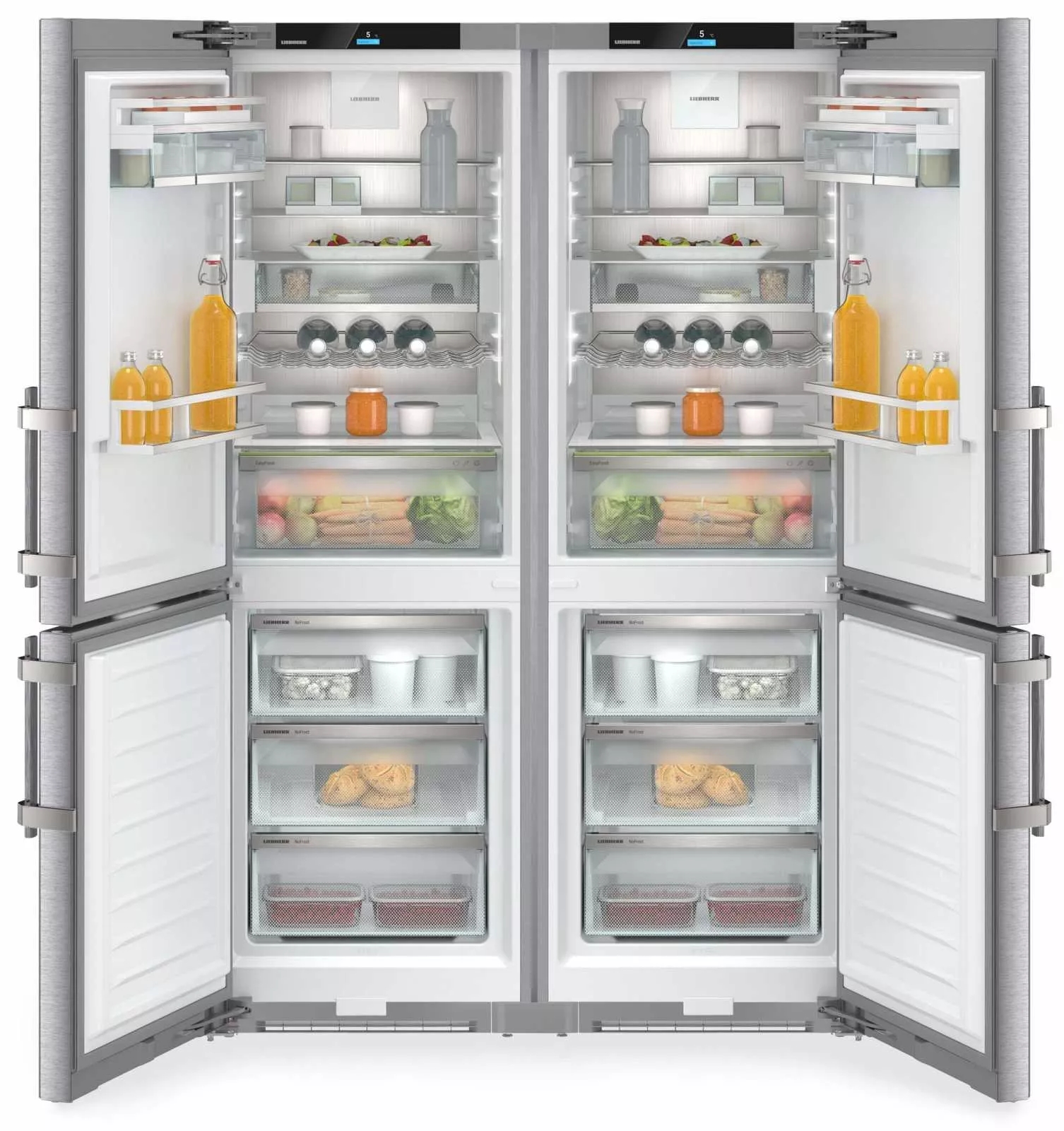 Frigider French Door Liebherr XCCsd5250 (SCNsdd5253+SCNsdd5253) / 331 l / 185.5 cm / C / Gri photo 12