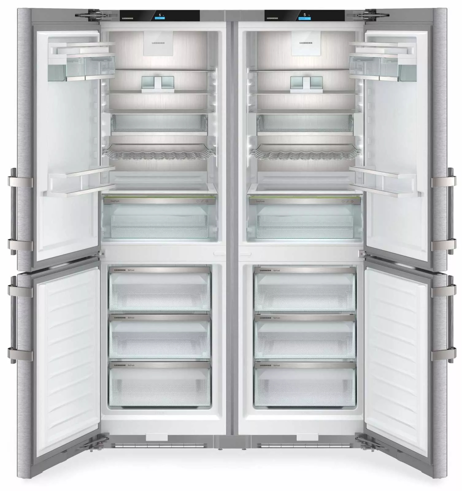 Frigider French Door Liebherr XCCsd5250 (SCNsdd5253+SCNsdd5253) / 331 l / 185.5 cm / C / Gri photo 6
