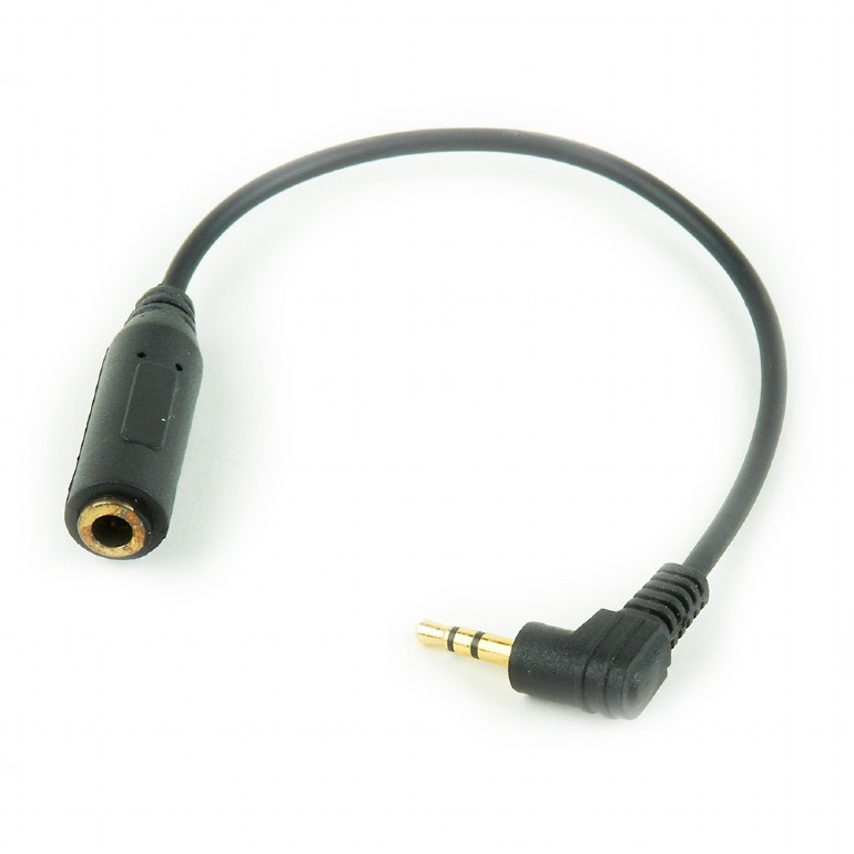 Audio cable 2.5mm-3.5mm - Cablexpert CCAP-2535, 2.5 mm plug to 3.5 mm female socket stereo audio adapter cable, Black photo 1