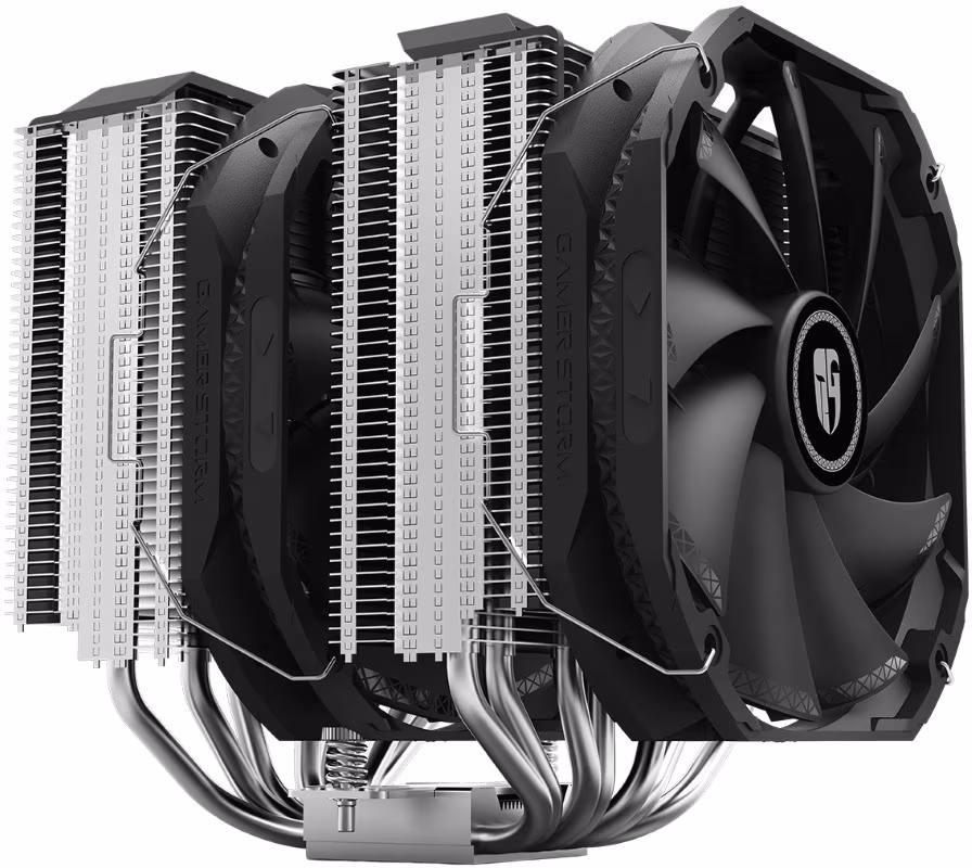 DEEPCOOL Cooler "ASSASSIN III", Gamer Storm, Intel Socket LGA 1700(adapter needed)/2011/1200/1366/1155/775 & AMD AM5/AM4, up to 280W, Dual-Tower, 2x fans: 140х140х25mm, PWM; 400~1400rpm, 90.37CFM, 4-pin PWM, Fluid Dynamic Bearing, Full Cooper Base, 7x 6m 