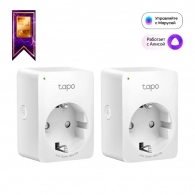 Socket  TP-LINK Tapo P100 (2Pack), Smart Mini Plug, Wifi, Remote Access, Scheduling, Away Mode, Voice Control (The Google Assistant, Amazon Alexa), 2 x Smart mini plug included