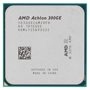 AMD Athlon 300GE, Socket AM4, 3.4GHz (2C/4T), 1MB L2 + 4MB L3 Cache, Integrated Radeon Vega 3 Graphics, 14nm 35W, Unlocked, tray