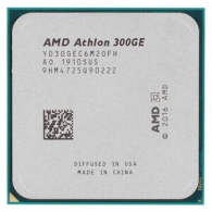 AMD Athlon 300GE, Socket AM4, 3.4GHz (2C/4T), 1MB L2 + 4MB L3 Cache, Integrated Radeon Vega 3 Graphics, 14nm 35W, Unlocked, tray thumbnav 1