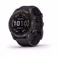 Garmin Fenix 7 Sapphire Solar Carbon Gray DLC Titanium with Black Band