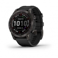 Garmin Fenix 7 Sapphire Solar Carbon Gray DLC Titanium with Black Band