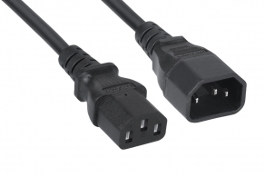 Power Extension cable PC-189-VDE (C13 to C14) 1,8 m, for UPS, VDE approved thumbnav 1