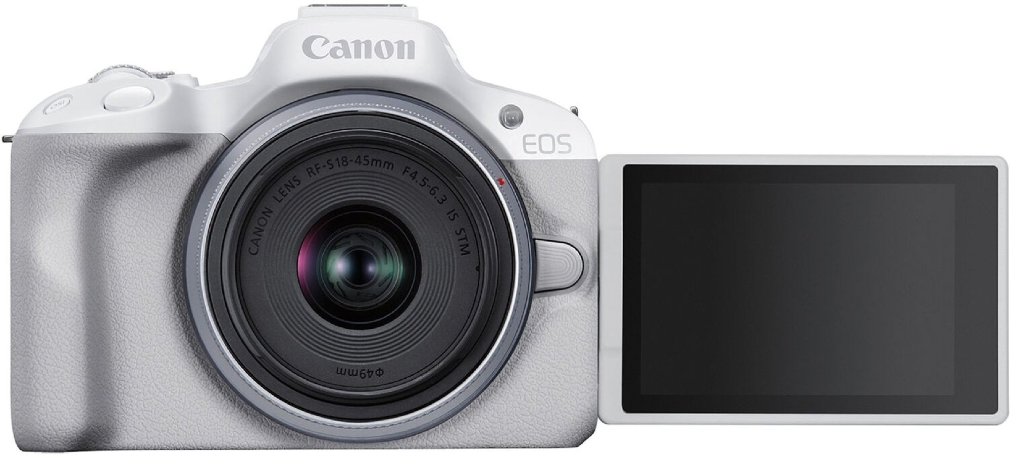 Aparate foto mirrorless CANON EOS R50 + RF-S 18-45 f/4.5-6.3 IS STM White  (5812C030) photo 4