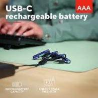 Trust Baterie reincarcabila USB-C AAA/ 500 mAh/  up to 800 charge cycles/  4 Pack thumbnav 3