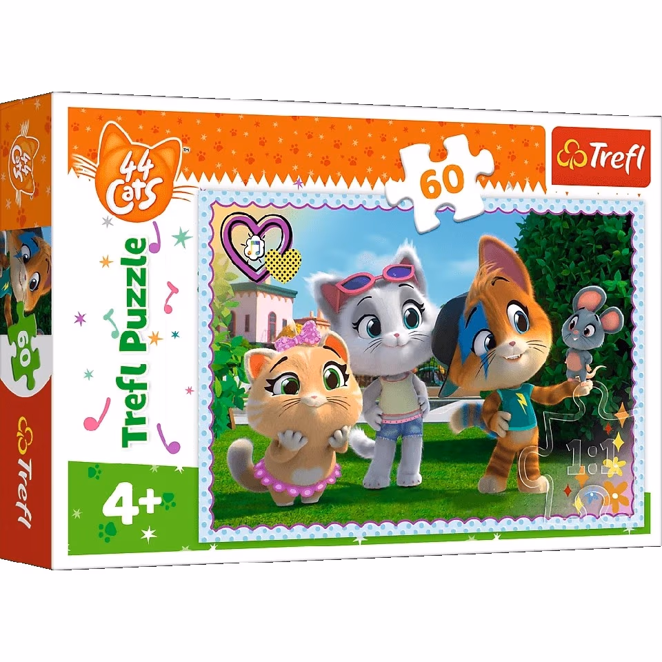 Trefl 17378 Puzzles 60 Rainbow 44 Cats 