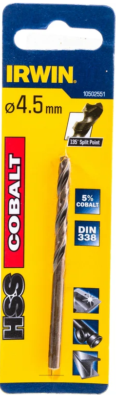 Burghiu Irwin HSS-Co 4.5 mm, 10502551 photo 2