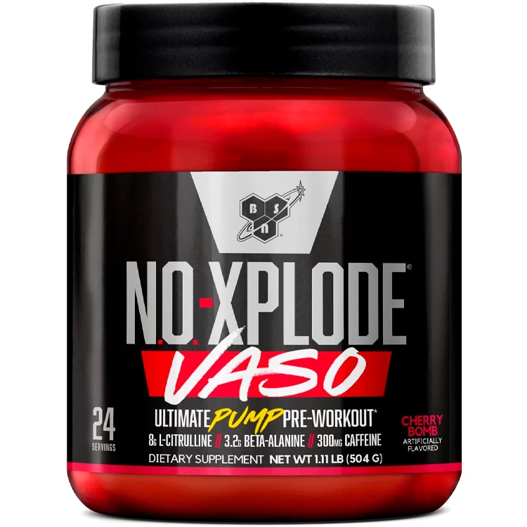 Предтренировочный комплекс BSN No xplode Vaso ultimate pump pre-workout Cherry Bomb 1.11lb
