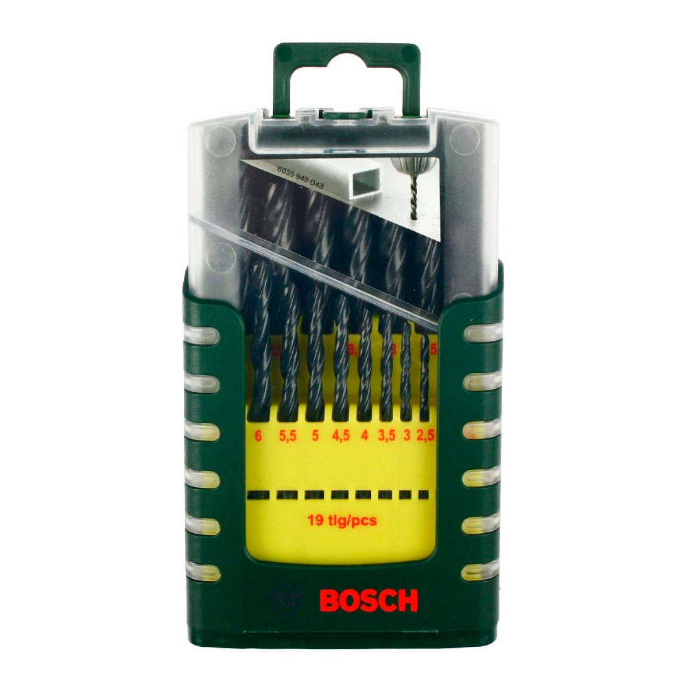 Set de burghie Bosch 19 buc. HSS-R (1-10mm), 2607017151 photo 1