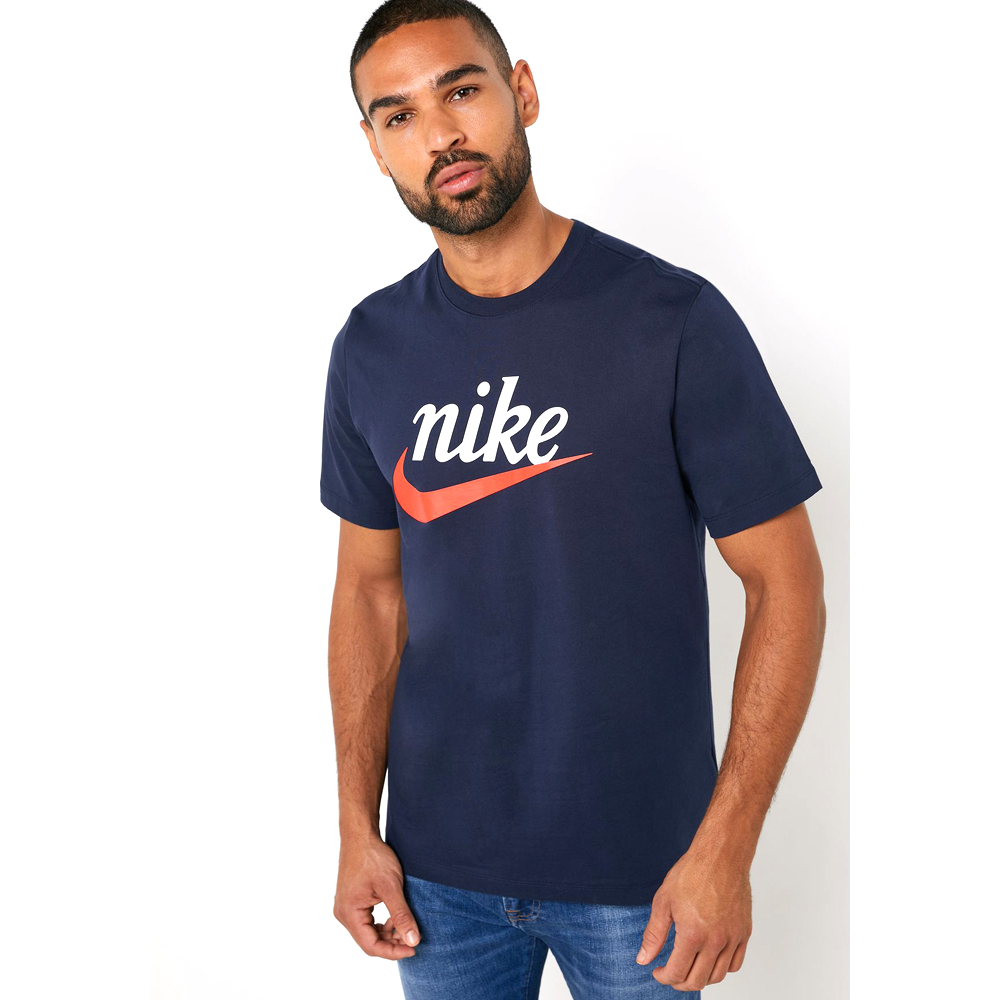 Футболка мужская Nike M NSW SS TEE HERITAGE+ HBR L Синий photo 4