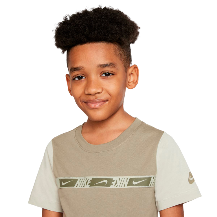 Футболка Nike B NSW REPEAT SS TOP / Мужской / XS / Бежевый photo 3