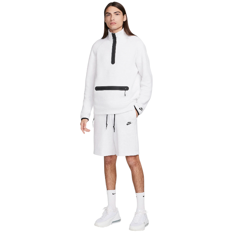 Hanorac pt bărbați Nike M NK TCH FLC HZ TOP XXL Alb photo 4