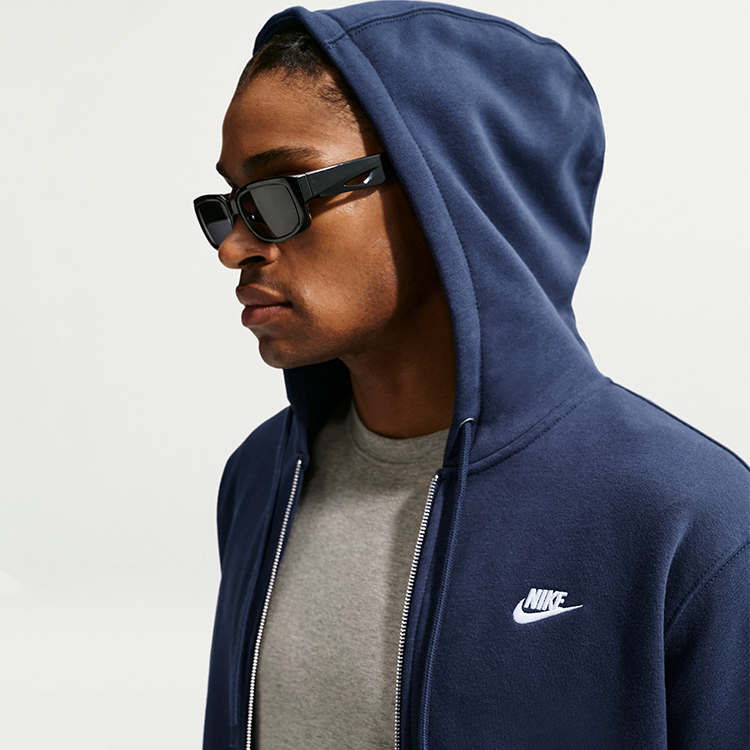 Hanorac pt bărbați Nike M NK CLUB BB FZ HOODIE M Albastru photo 5