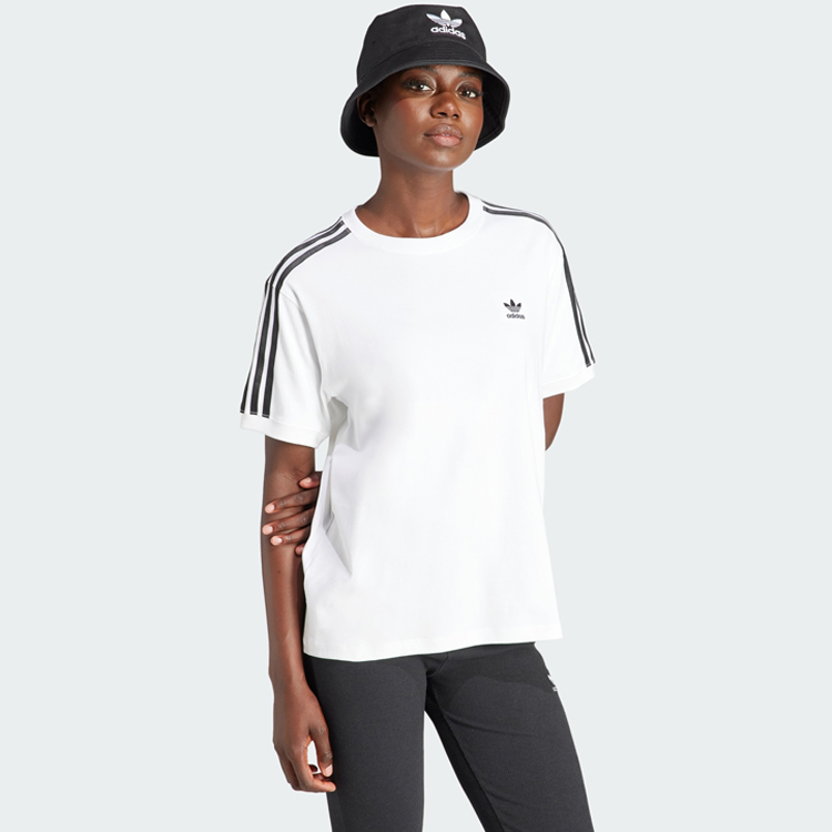 Tricou Adidas 3 STRIPE TEE XXS Alb Femei photo 6