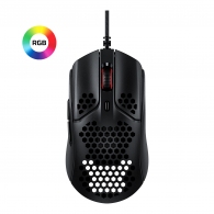 HYPERX Pulsefire Haste Gaming Mouse, Black, Ultra-light hex shell design, 400–16000 DPI, 4 DPI presets, Pixart PAW3335 Sensor, Split-button design for extra responsiveness, Per-LED RGB lighting, USB, 80g thumbnav 1