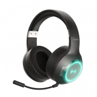 Edifier G33BT Grey /  Wireless Gaming Over-ear headphones with gooseneck noise cancelling microphone, PixArt Bluetooth 5.0 low latency, RGB, 40mm NdFeB drivers, Playback time 24 hours (light on);48 hours (light off)