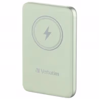 Магнитный беспроводной пауэрбанк Verbatim Charge'n'Go / 10000 mAh / Green