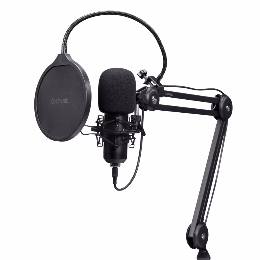 Стриминговый микрофон с регулируемым кронштейном Trust GXT 270 Emita II+/ USB A-С 