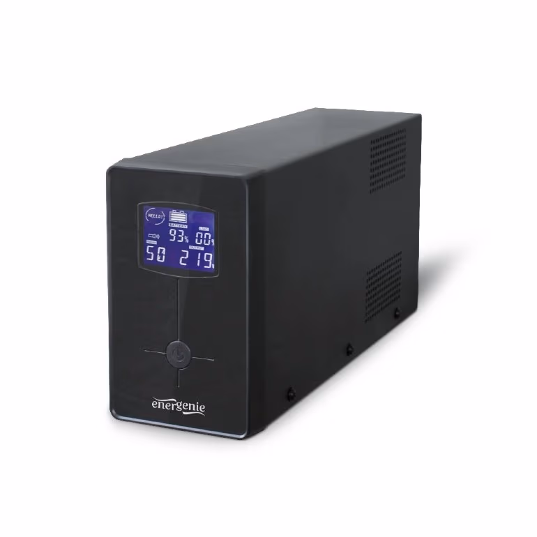 Gembird EnerGenie EG-UPS-031, LCD display, 650VA / 390W, UPS with AVR, Output sockets: 2 pcs x C13, 1 pc Schuko outlets 