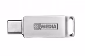 128GB USB3.2  MyMedia (by Verbatim) MyDual USB 3.2 Drive Metal casing, USB A + USB-C, Strong metal housing with swivel, Reversible connector (Read 80 MByte/s, Write 20 MByte/s)