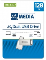 Флеш-накопитель USB3.2 MyMedia (by Verbatim) MyDual USB 3.2 Gen1/ USB A + USB-C /  128ГБ thumbnav 7