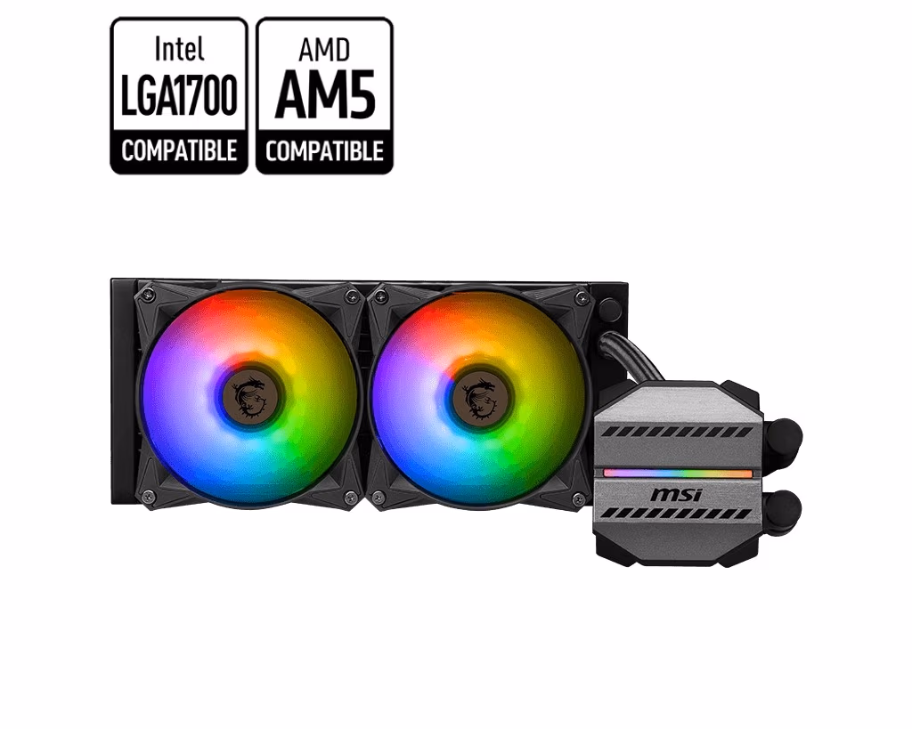 Жидкостный Кулер MSI MAG CORELIQUID M240/ Universal/ 21.63 ~ 78.73 CFM 