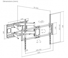 Suport pentru televizor de perete 60-120”, Gembird ”WM-120ST-01” thumbnav 2