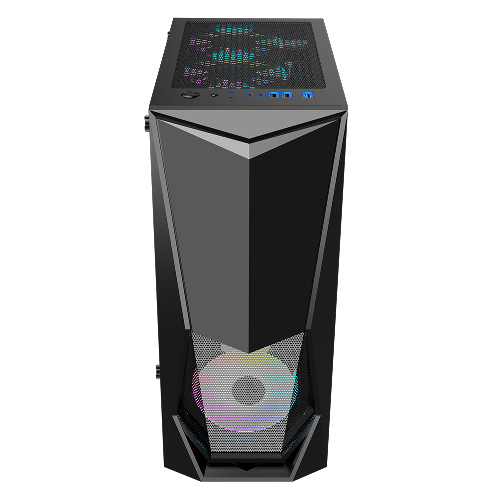 Carcasa 1STPLAYER DK-3 / w/oPSU / Side-Window / 3x120mm / ATX / Black photo 1
