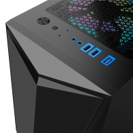Carcasa 1STPLAYER DK-3 / w/oPSU / Side-Window / 3x120mm / ATX / Black thumbnav 3