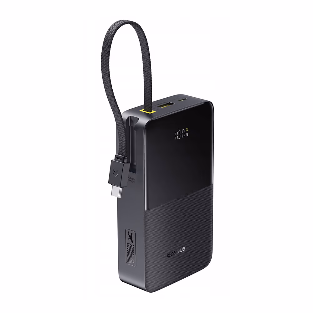Внешний аккумулятор Baseus Power Bank 30000mAh 22,5W with Cable Type-C 0.3m, EnerFill FC51 Bipow 2 Pro Digital Display, Cosmic Black