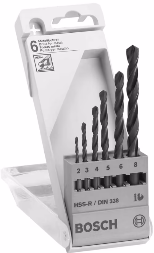Set de burghie Bosch HSS-R, DIN338, 2607018352