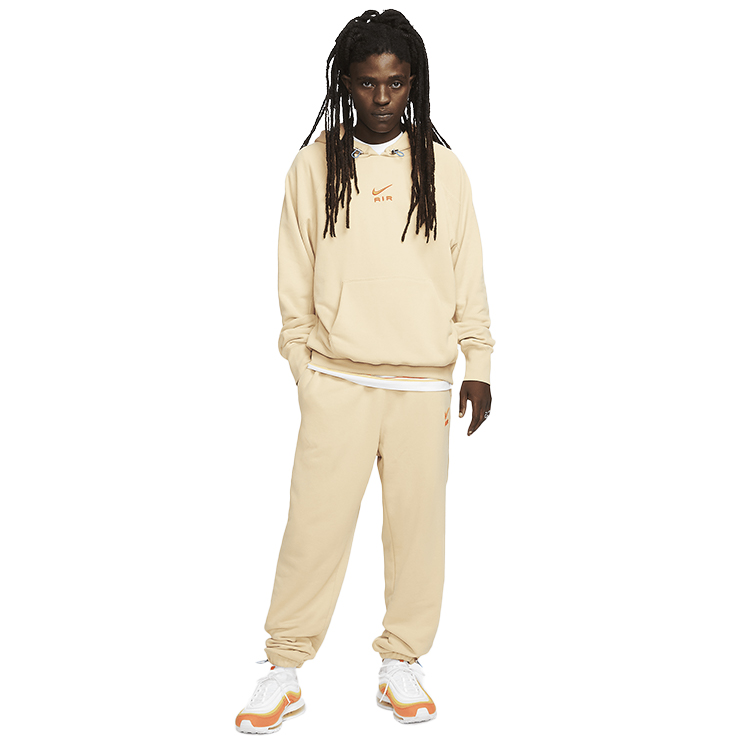 Мужская Толстовка Nike M NSW AIR FT HOODIE M Бежевый photo 4