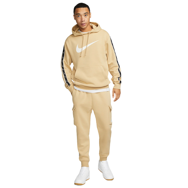 Мужская Толстовка Nike M NSW REPEAT SW FLC PO HOOD BB L Бежевый photo 2