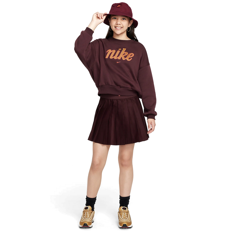 Hanorac Nike G NSW CLUB FLC BXY CRW GX STAR / Femei / M / Bordo photo 2