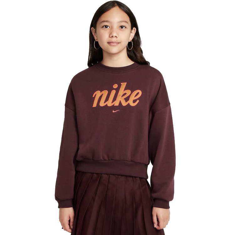 Hanorac Nike G NSW CLUB FLC BXY CRW GX STAR / Femei / M / Bordo photo 3