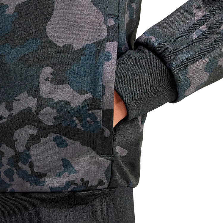 Hanorac pt bărbați Adidas CAMO SSTR TT XS Negru-gri photo 4