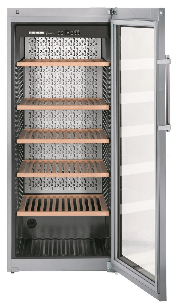 Винный холодильник Liebherr WKes 4552, 201 бутылок, 165 см, A, Нержавеющая сталь